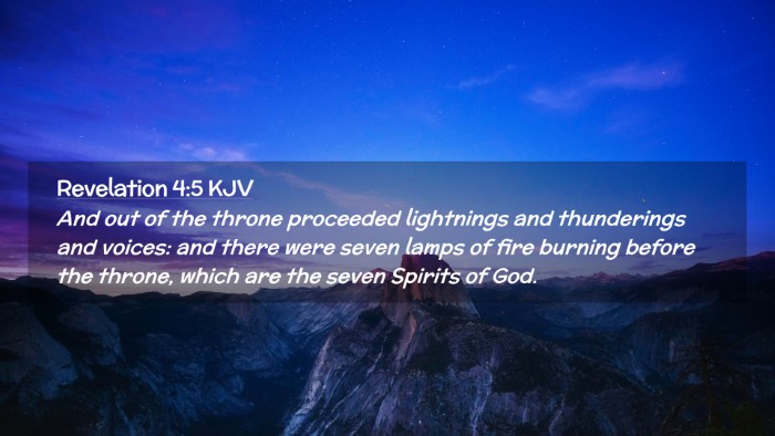 Picture 02 - Revelation 4:5 KJV Desktop Wallpaper - And out of the throne proceeded lightnings and - Desktop Bible Verse Wallpaper