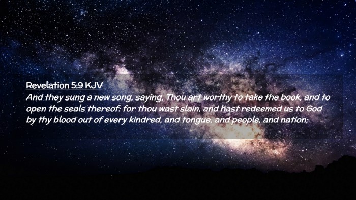Picture 02 - Revelation 5:9 KJV Desktop Wallpaper - And they sung a new song, saying, Thou art worthy - Desktop Bible Verse Wallpaper