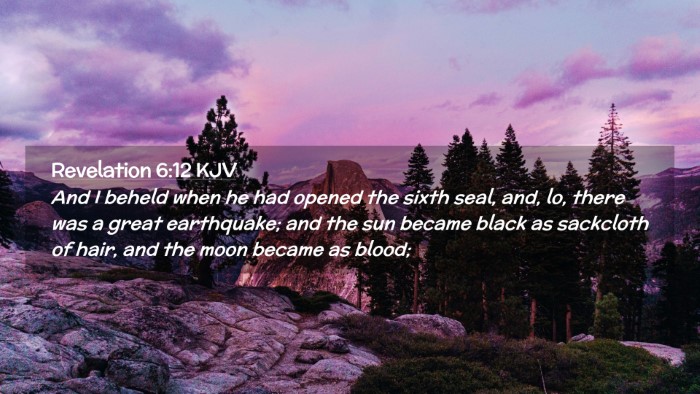 Picture 02 - Revelation 6:12 KJV Desktop Wallpaper - And I beheld when he had opened the sixth seal, - Desktop Bible Verse Wallpaper