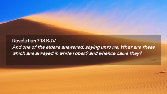 Picture 02 - Revelation 7:13 KJV Desktop Wallpaper - And one of the elders answered, saying unto me, - Desktop Bible Verse Wallpaper