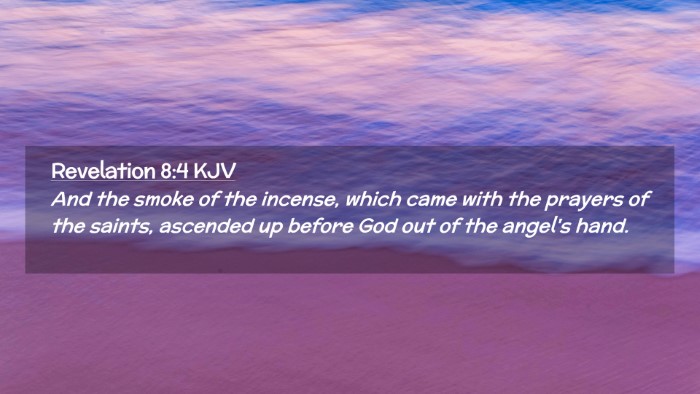 Picture 02 - Revelation 8:4 KJV Desktop Wallpaper - And the smoke of the incense, which came with the - Desktop Bible Verse Wallpaper