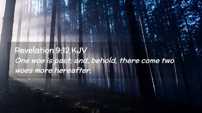 Picture 02 - Revelation 9:12 KJV Desktop Wallpaper - One woe is past; and, behold, there come two woes - Desktop Bible Verse Wallpaper