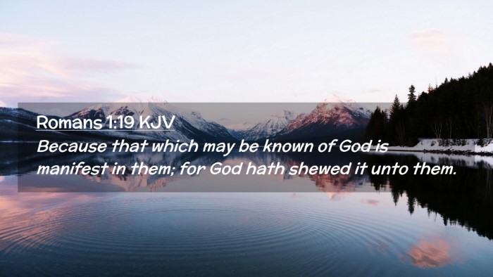 Picture 02 - Romans 1:19 KJV Desktop Wallpaper - Because that which may be known of God is - Desktop Bible Verse Wallpaper