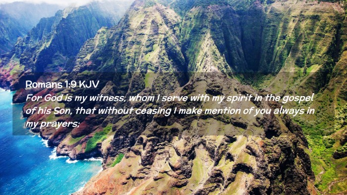 Picture 02 - Romans 1:9 KJV Desktop Wallpaper - For God is my witness, whom I serve with my - Desktop Bible Verse Wallpaper