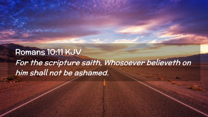 Picture 02 - Romans 10:11 KJV Desktop Wallpaper - For the scripture saith, Whosoever believeth on - Desktop Bible Verse Wallpaper