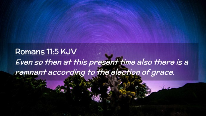 Picture 02 - Romans 11:5 KJV Desktop Wallpaper - Even so then at this present time also there is a - Desktop Bible Verse Wallpaper