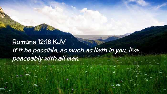 Picture 02 - Romans 12:18 KJV Desktop Wallpaper - If it be possible, as much as lieth in you, live - Desktop Bible Verse Wallpaper