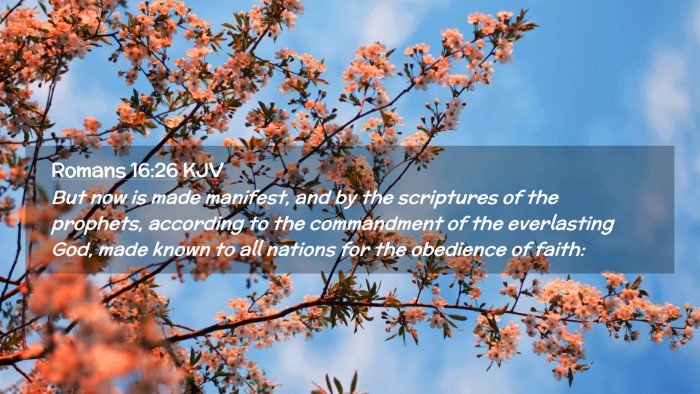 Picture 02 - Romans 16:26 KJV Desktop Wallpaper - But now is made manifest, and by the scriptures - Desktop Bible Verse Wallpaper