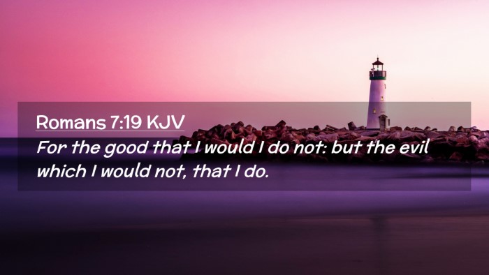Picture 02 - Romans 7:19 KJV Desktop Wallpaper - For the good that I would I do not: but the evil - Desktop Bible Verse Wallpaper