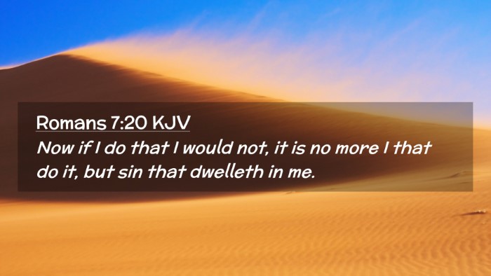 Picture 02 - Romans 7:20 KJV Desktop Wallpaper - Now if I do that I would not, it is no more I - Desktop Bible Verse Wallpaper