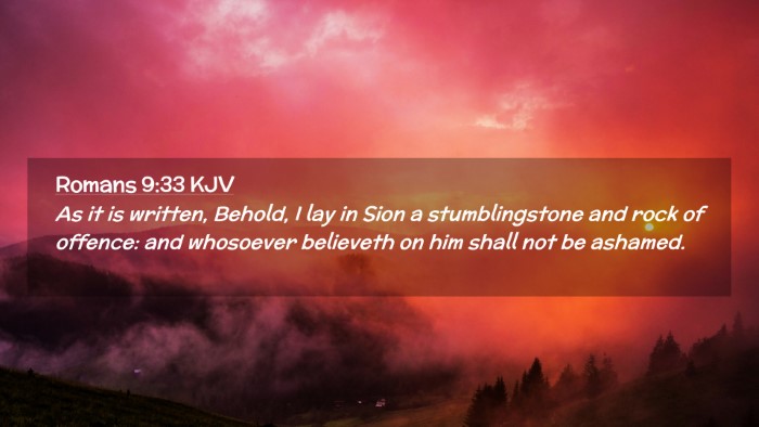 Picture 02 - Romans 9:33 KJV Desktop Wallpaper - As it is written, Behold, I lay in Sion a - Desktop Bible Verse Wallpaper