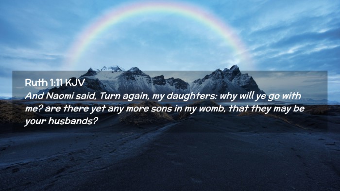 Picture 02 - Ruth 1:11 KJV Desktop Wallpaper - And Naomi said, Turn again, my daughters: why - Desktop Bible Verse Wallpaper