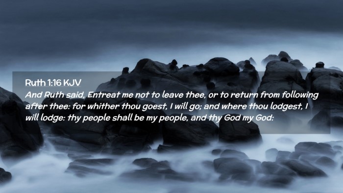 Picture 02 - Ruth 1:16 KJV Desktop Wallpaper - And Ruth said, Entreat me not to leave thee, or - Desktop Bible Verse Wallpaper