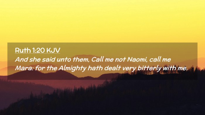 Picture 02 - Ruth 1:20 KJV Desktop Wallpaper - And she said unto them, Call me not Naomi, call - Desktop Bible Verse Wallpaper