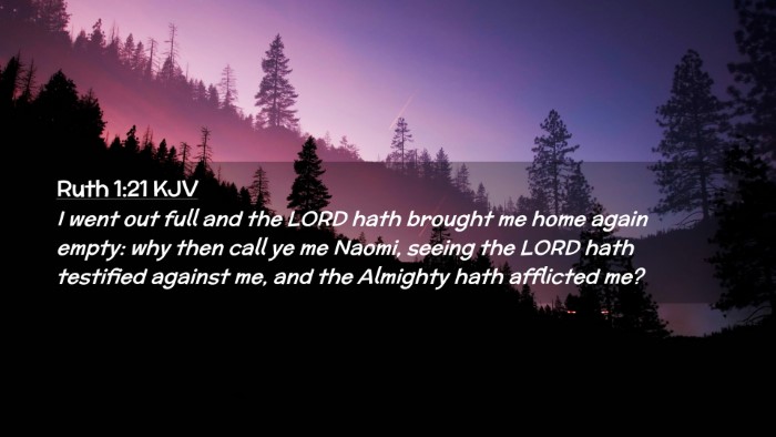 Picture 02 - Ruth 1:21 KJV Desktop Wallpaper - I went out full and the LORD hath brought me home - Desktop Bible Verse Wallpaper