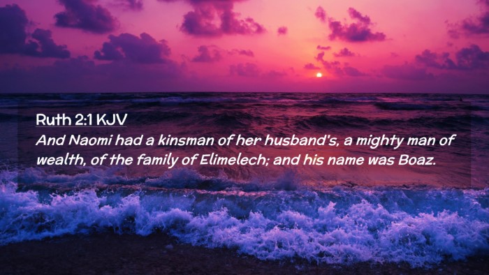 Picture 02 - Ruth 2:1 KJV Desktop Wallpaper - And Naomi had a kinsman of her husband's, a - Desktop Bible Verse Wallpaper