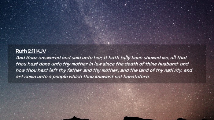 Picture 02 - Ruth 2:11 KJV Desktop Wallpaper - And Boaz answered and said unto her, It hath - Desktop Bible Verse Wallpaper