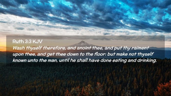 Picture 02 - Ruth 3:3 KJV Desktop Wallpaper - Wash thyself therefore, and anoint thee, and put - Desktop Bible Verse Wallpaper