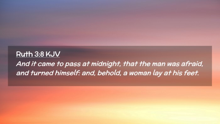 Picture 02 - Ruth 3:8 KJV Desktop Wallpaper - And it came to pass at midnight, that the man was - Desktop Bible Verse Wallpaper