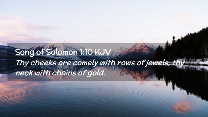 Picture 02 - Song of Solomon 1:10 KJV Desktop Wallpaper - Thy cheeks are comely with rows of jewels, thy - Desktop Bible Verse Wallpaper