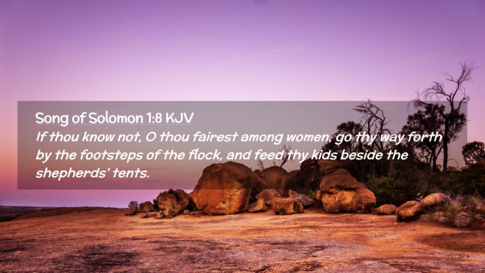 Picture 02 - Song of Solomon 1:8 KJV Desktop Wallpaper - If thou know not, O thou fairest among women, go - Desktop Bible Verse Wallpaper