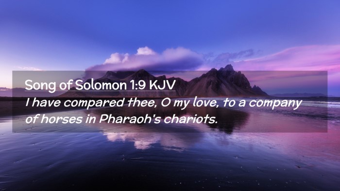 Picture 02 - Song of Solomon 1:9 KJV Desktop Wallpaper - I have compared thee, O my love, to a company of - Desktop Bible Verse Wallpaper