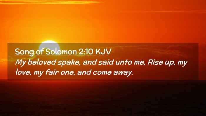 Picture 02 - Song of Solomon 2:10 KJV Desktop Wallpaper - My beloved spake, and said unto me, Rise up, my - Desktop Bible Verse Wallpaper