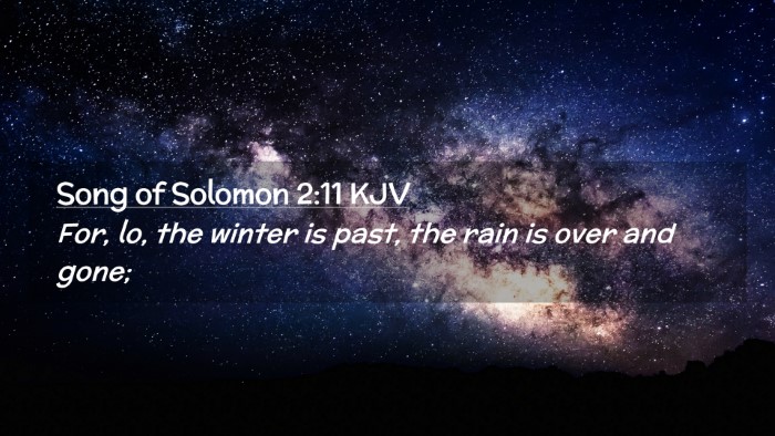 Picture 02 - Song of Solomon 2:11 KJV Desktop Wallpaper - For, lo, the winter is past, the rain is over and - Desktop Bible Verse Wallpaper