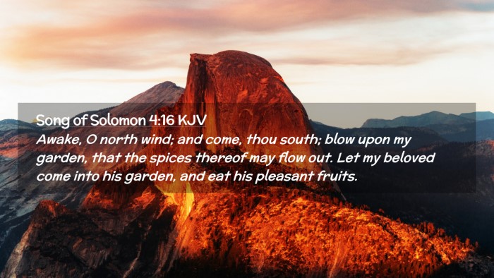 Picture 02 - Song of Solomon 4:16 KJV Desktop Wallpaper - Awake, O north wind; and come, thou south; blow - Desktop Bible Verse Wallpaper