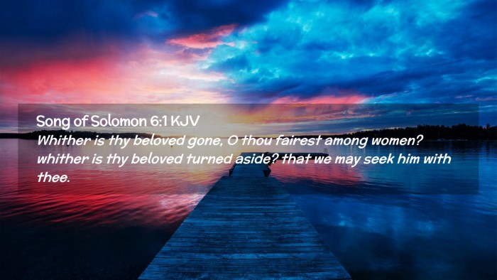Picture 02 - Song of Solomon 6:1 KJV Desktop Wallpaper - Whither is thy beloved gone, O thou fairest among - Desktop Bible Verse Wallpaper