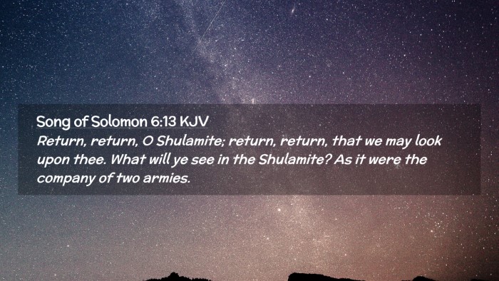 Picture 02 - Song of Solomon 6:13 KJV Desktop Wallpaper - Return, return, O Shulamite; return, return, that - Desktop Bible Verse Wallpaper