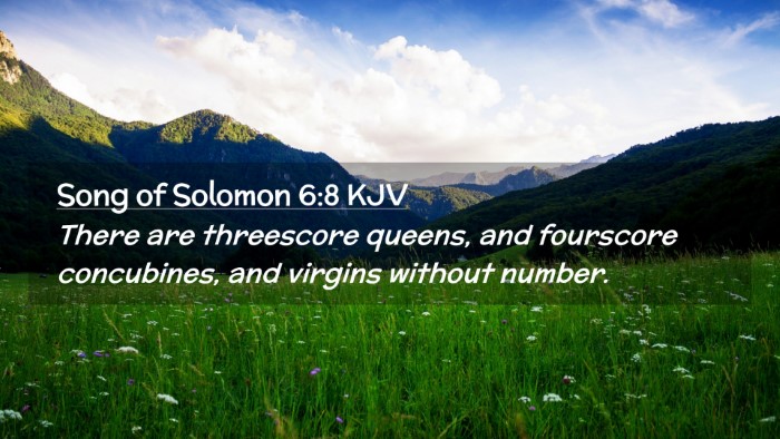 Picture 02 - Song of Solomon 6:8 KJV Desktop Wallpaper - There are threescore queens, and fourscore - Desktop Bible Verse Wallpaper