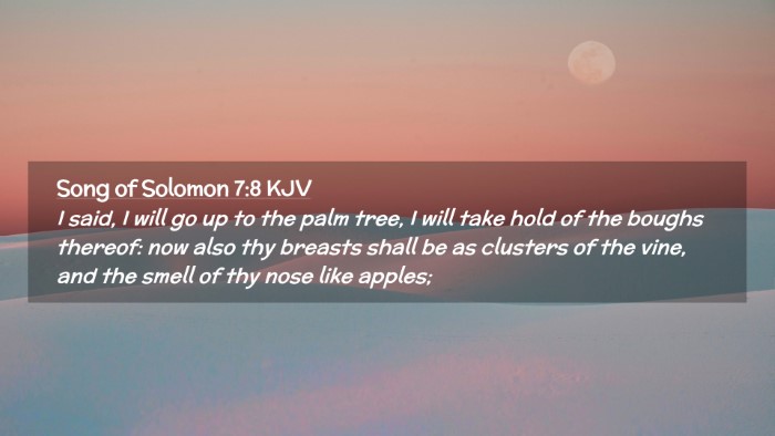 Picture 02 - Song of Solomon 7:8 KJV Desktop Wallpaper - I said, I will go up to the palm tree, I will - Desktop Bible Verse Wallpaper