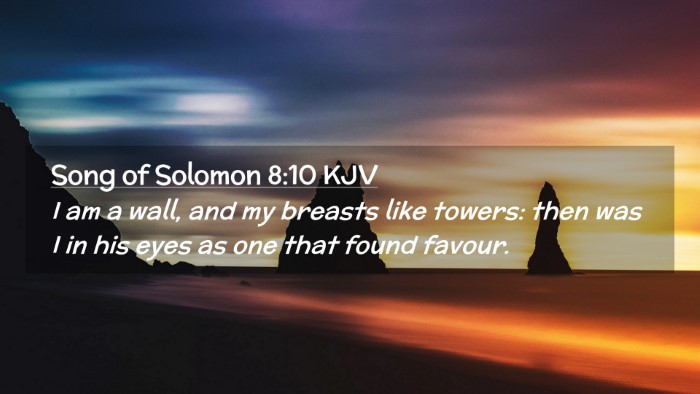 Picture 02 - Song of Solomon 8:10 KJV Desktop Wallpaper - I am a wall, and my breasts like towers: then was - Desktop Bible Verse Wallpaper