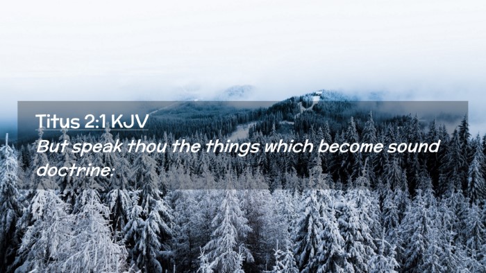 Picture 02 - Titus 2:1 KJV Desktop Wallpaper - But speak thou the things which become sound - Desktop Bible Verse Wallpaper