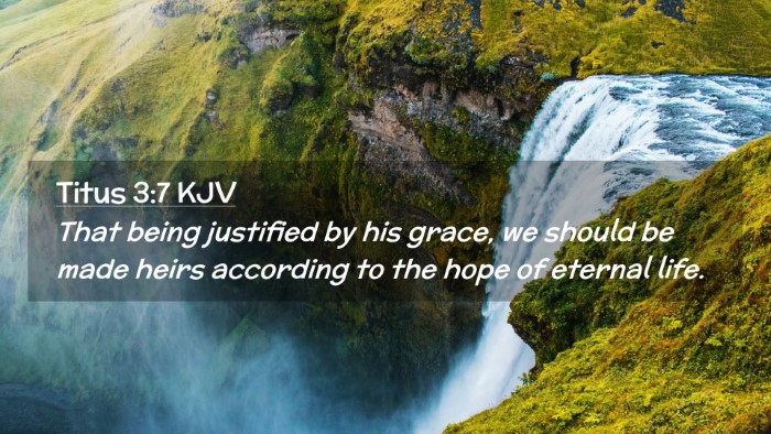 Picture 02 - Titus 3:7 KJV Desktop Wallpaper - That being justified by his grace, we should be - Desktop Bible Verse Wallpaper