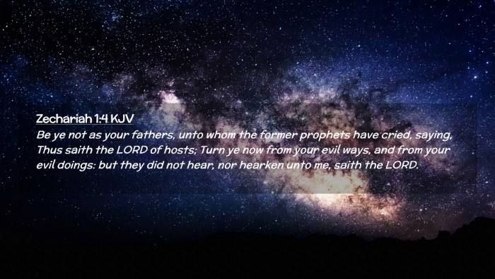 Picture 02 - Zechariah 1:4 KJV Desktop Wallpaper - Be ye not as your fathers, unto whom the former - Desktop Bible Verse Wallpaper