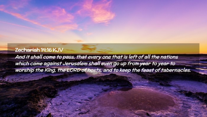 Picture 02 - Zechariah 14:16 KJV Desktop Wallpaper - And it shall come to pass, that every one that is - Desktop Bible Verse Wallpaper