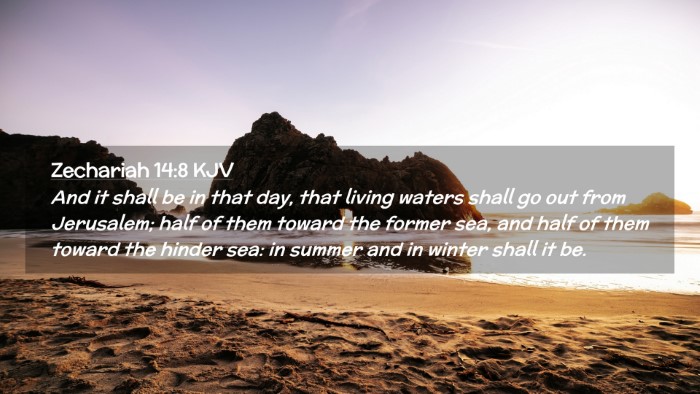 Picture 02 - Zechariah 14:8 KJV Desktop Wallpaper - And it shall be in that day, that living waters - Desktop Bible Verse Wallpaper