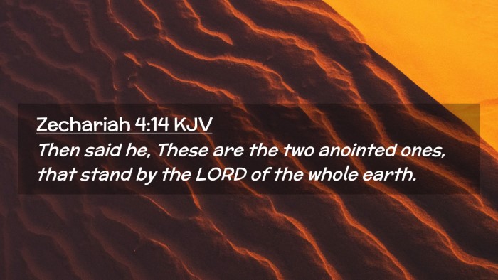 Picture 02 - Zechariah 4:14 KJV Desktop Wallpaper - Then said he, These are the two anointed ones, - Desktop Bible Verse Wallpaper