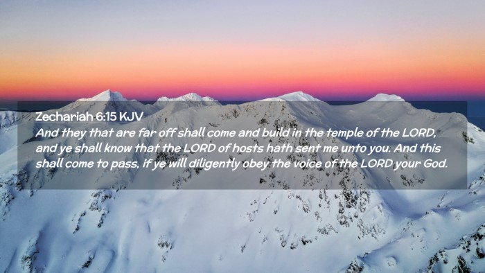 Picture 02 - Zechariah 6:15 KJV Desktop Wallpaper - And they that are far off shall come and build in - Desktop Bible Verse Wallpaper