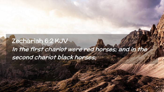 Picture 02 - Zechariah 6:2 KJV Desktop Wallpaper - In the first chariot were red horses; and in the - Desktop Bible Verse Wallpaper
