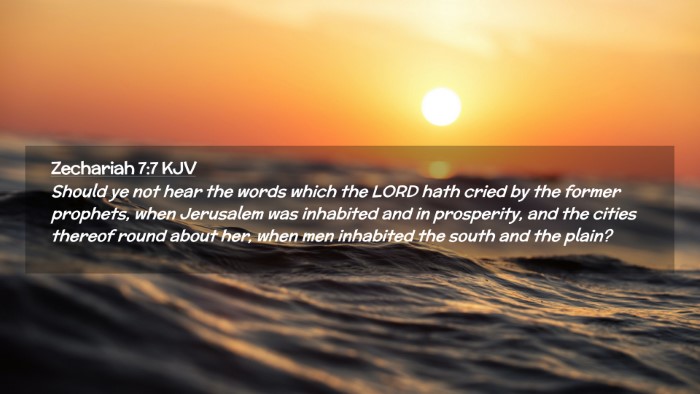 Picture 02 - Zechariah 7:7 KJV Desktop Wallpaper - Should ye not hear the words which the LORD hath - Desktop Bible Verse Wallpaper