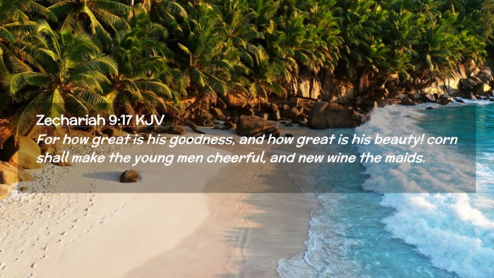 Picture 02 - Zechariah 9:17 KJV Desktop Wallpaper - For how great is his goodness, and how great is - Desktop Bible Verse Wallpaper