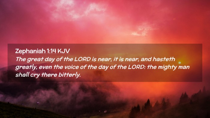 Picture 02 - Zephaniah 1:14 KJV Desktop Wallpaper - The great day of the LORD is near, it is near, - Desktop Bible Verse Wallpaper