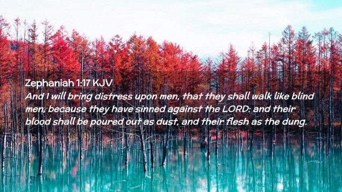 Picture 02 - Zephaniah 1:17 KJV Desktop Wallpaper - And I will bring distress upon men, that they - Desktop Bible Verse Wallpaper