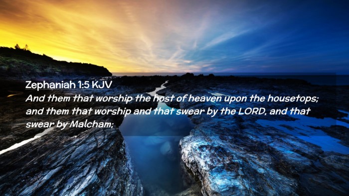 Picture 02 - Zephaniah 1:5 KJV Desktop Wallpaper - And them that worship the host of heaven upon the - Desktop Bible Verse Wallpaper