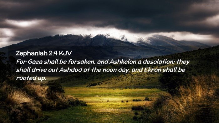 Picture 02 - Zephaniah 2:4 KJV Desktop Wallpaper - For Gaza shall be forsaken, and Ashkelon a - Desktop Bible Verse Wallpaper