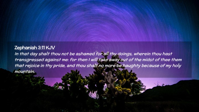 Picture 02 - Zephaniah 3:11 KJV Desktop Wallpaper - In that day shalt thou not be ashamed for all thy - Desktop Bible Verse Wallpaper