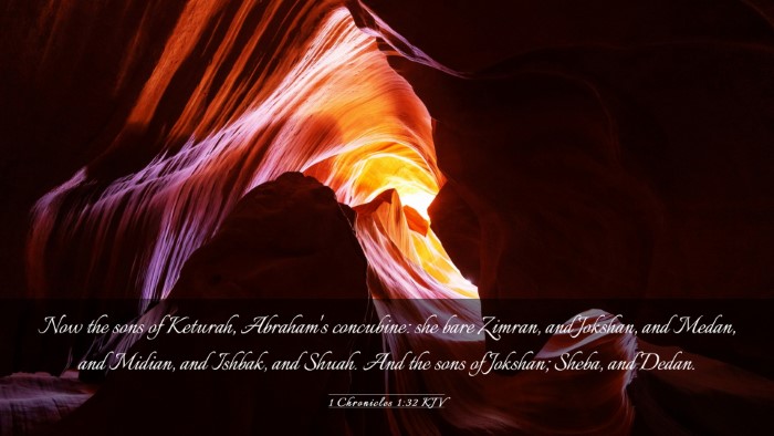 Picture 03 - 1 Chronicles 1:32 KJV Desktop Wallpaper - Now the sons of Keturah, Abraham's concubine: she - Desktop Bible Verse Wallpaper